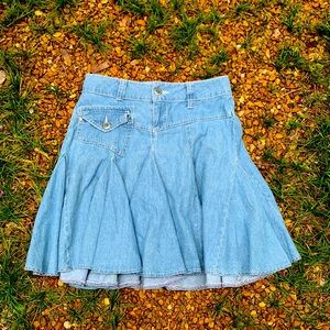 Kool Hearts Denim Jean Skirt size 5 Junior Retro Vintage 90s